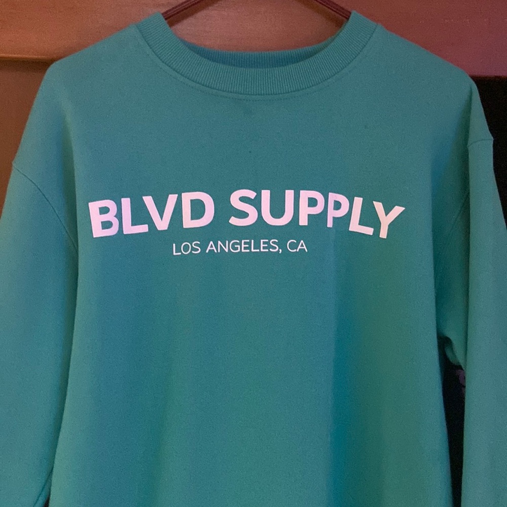 Turquoise BLVD Supply Crew Neck